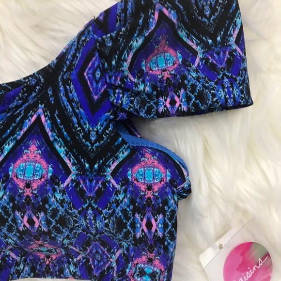 RAISINS BLUE PRINT BIKINI TOP SIZE MED… - Picture 4 of 7